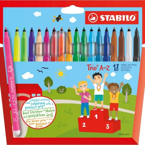 STABILO Trio A-Z astuccio in cartone da 18 colori ass.