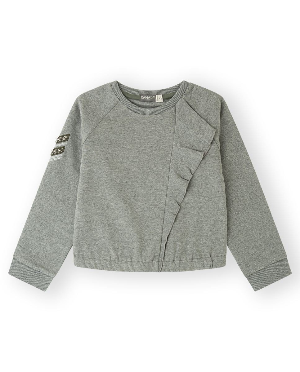 SUDADERA RUFFLE - GRIS OSCUR - 10Y - 1