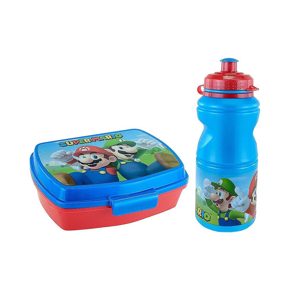 SUPER MARIO GIFT BOX BORRACCIA + PORTA MERENDA - immagine 2