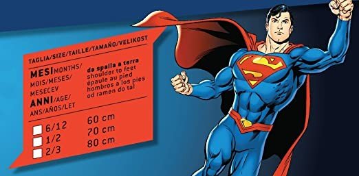 SUPERMAN COSTUME BABY 6/12 MESI