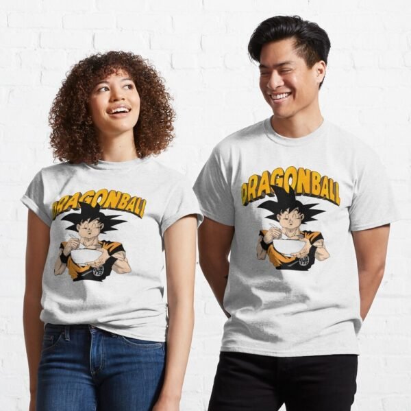 T-SHIRT Goku eating noodles TG L