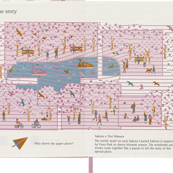 TACCUINO LG SAKURA P.BIANCHE PANCHINA MOLESKINE