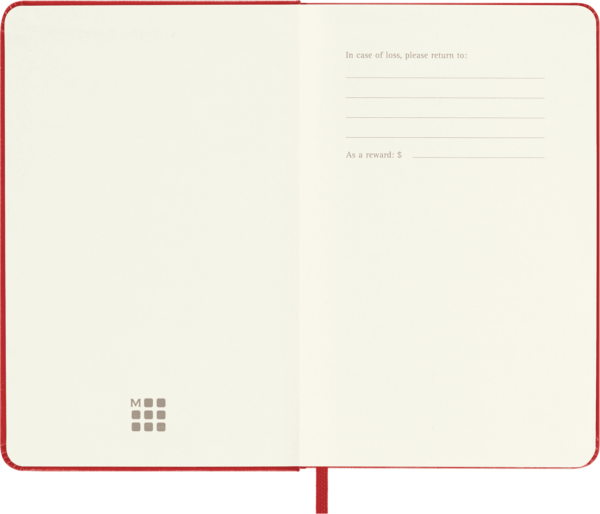 TACCUINO PK C.RIG.P.BIANCA ROSSO MOLESKINE