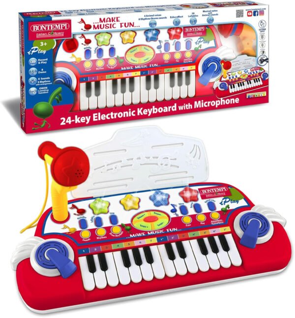 Tastiera elettronica 24 tasti con microfono