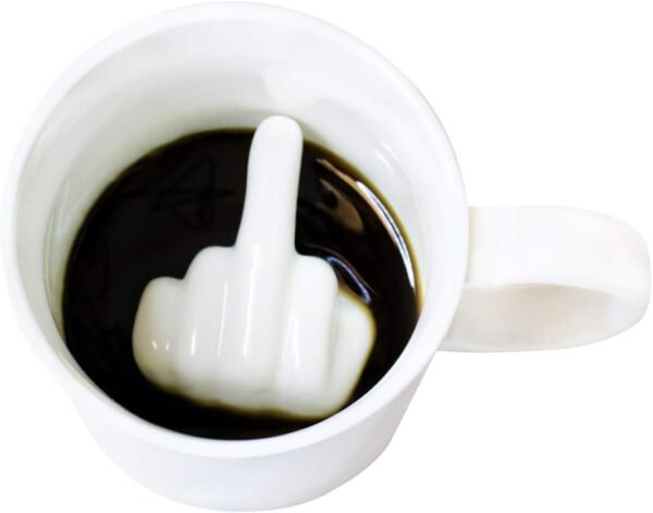 TAZZA IN CERAMICA 3D DITO MEDIO