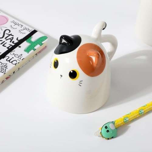 TAZZA IN CERAMICA UP & DOWN ORANGE CAT
