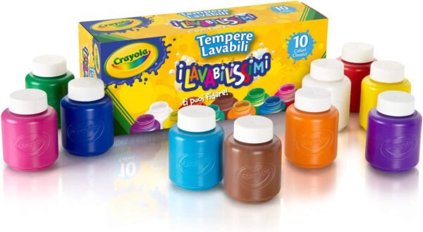 Tempere lavabilissimi 10 colori