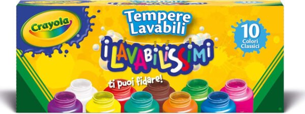 Tempere lavabilissimi 10 colori