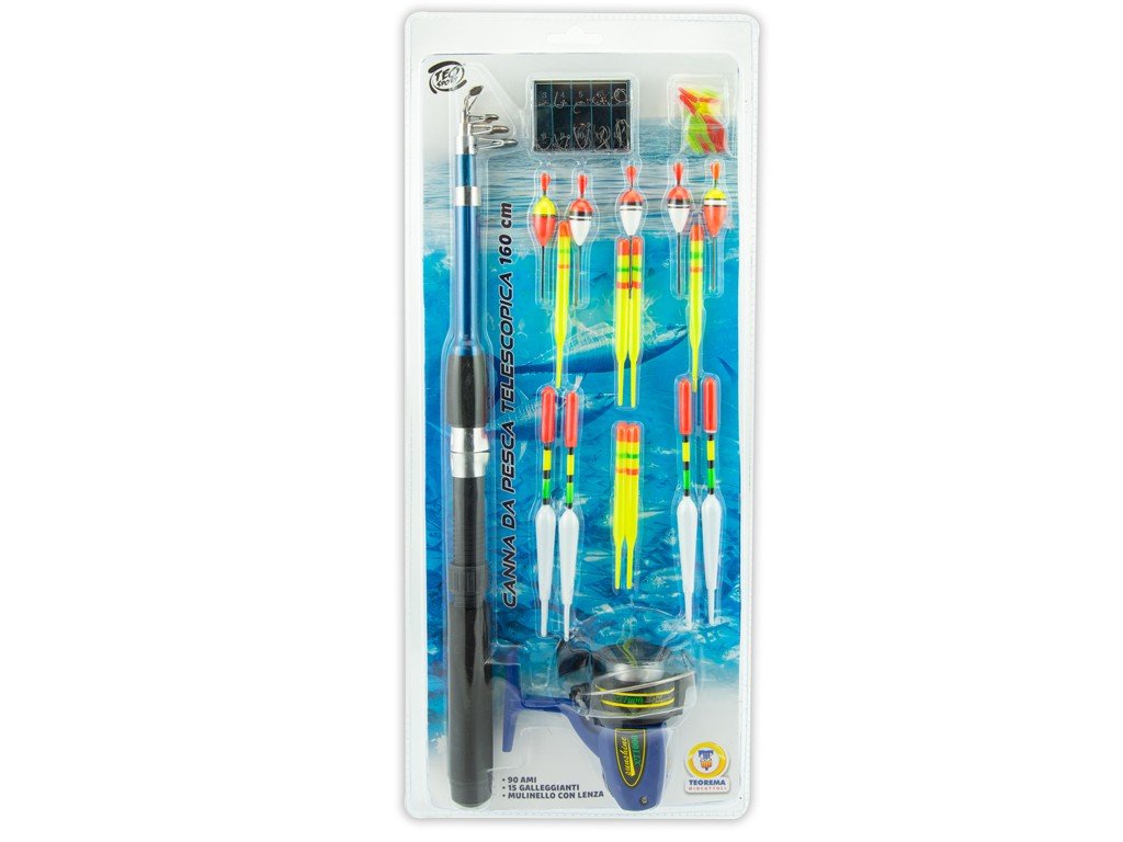 TEOSPORT - CANNA DA PESCA TELESC. C/MULINEL. 160CM