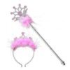 Tiara e scettro con gemme e marabou
