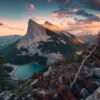 Tramonto in montagna