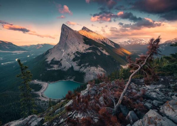 Tramonto in montagna