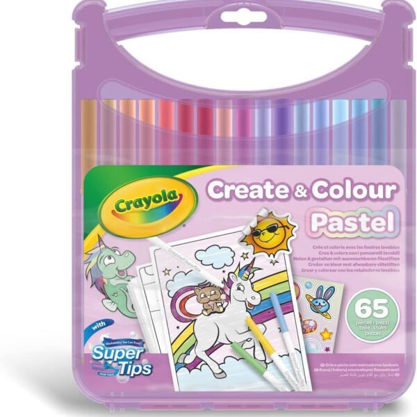 Valigetta pennarelli superpunta lavabili pastel edition