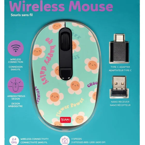 WIRELESS MOUSE - GREEN - DAISY