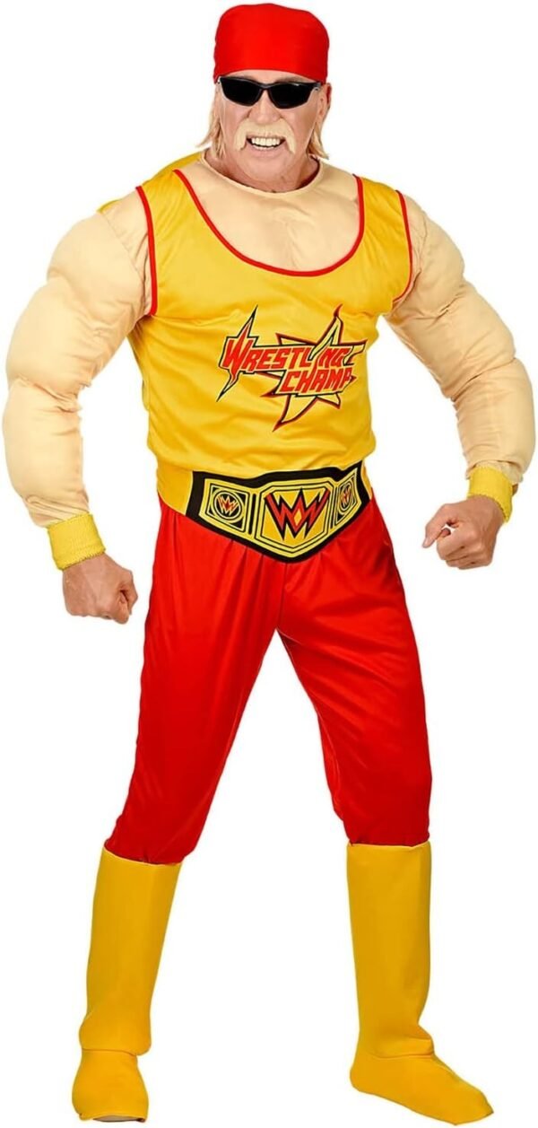wrestling-champ-maglia-muscoli-pantaloni-cintura-copristivali-bandana-4.jpg Wrestling champ (maglia muscoli, pantaloni, cintura, copristivali, bandana)
