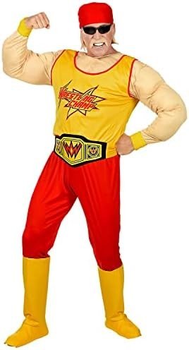 "WRESTLING CHAMP" (maglia muscoli, pantaloni, cintura, copristivali, bandana)