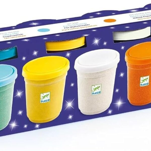 4 pots of glittery play dough