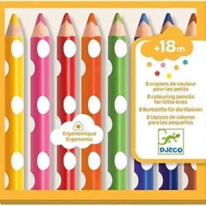8 colouring pencils for little ones