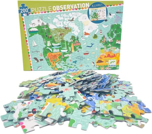 OBSERVATION PUZZLE - Around the world + booklet - 200 pcs