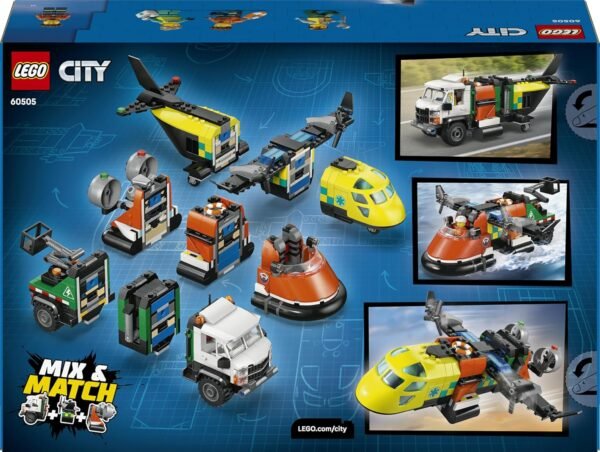 LEGO CITY REMIX AEREO, CAMION SERVIZIO HOVERCRAFT 60505