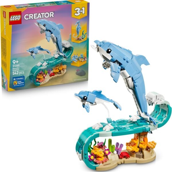 LEGO CREATOR ANIMALI MARINI: MERAVIGLIOSI DELFINI 31385