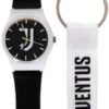 KIT OROLOGIO DA POLSO E PORTACHIAVI CON MOSCHETTONE JUVENTUS