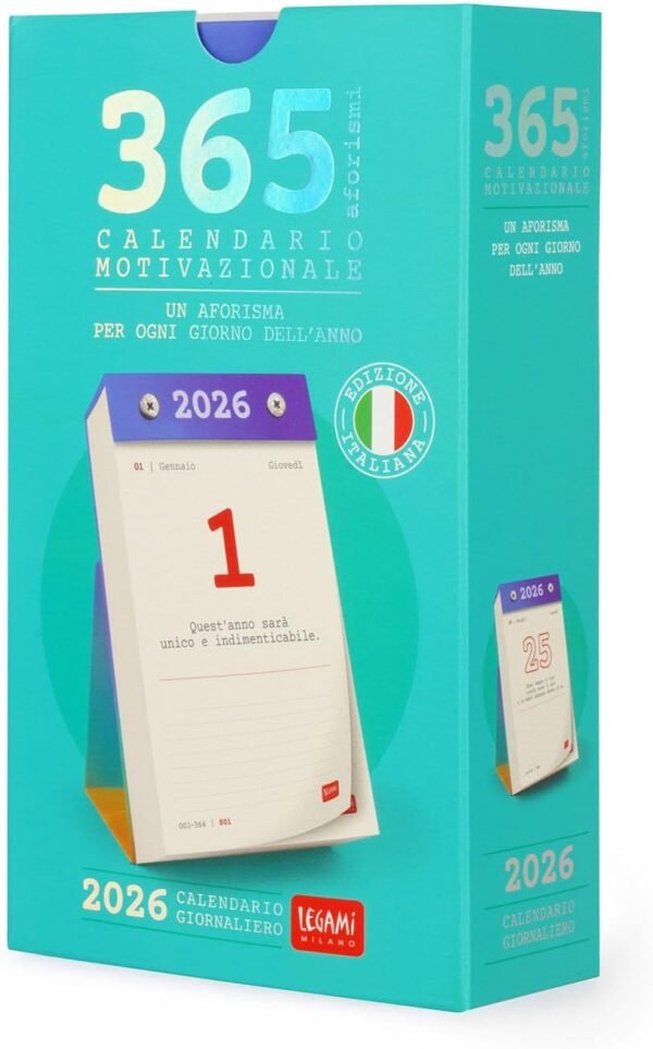 Calendario da tavolo giornaliero motivazionale - 2026