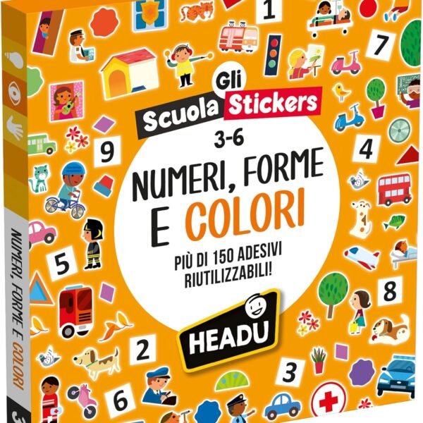 Scuola Stickers Numeri Forme e Colori