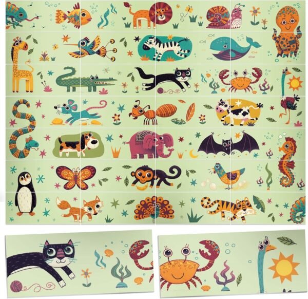 Domino puzzle animals