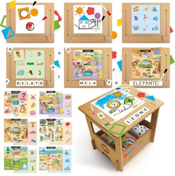 Banchetto legno scuola di scrittura