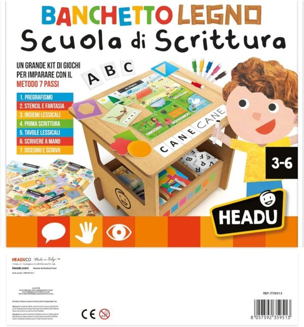 Banchetto legno scuola di scrittura