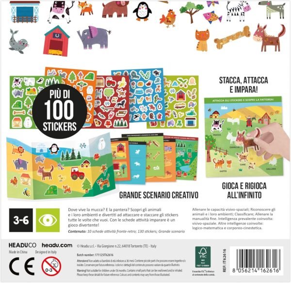 Scuola stickers animali e ambienti