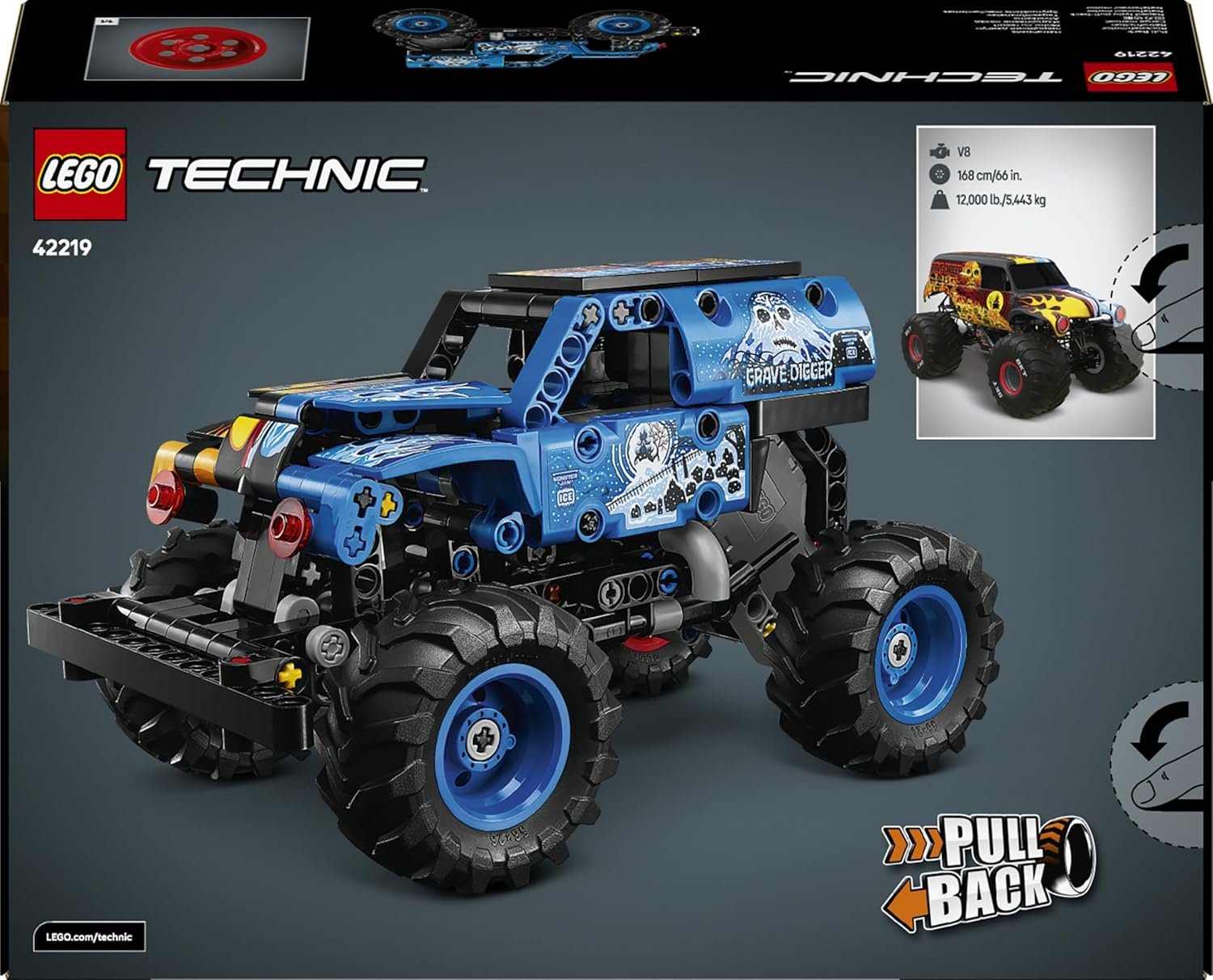 LEGO TECHNIC MONSTER JAM?DIGGER FUOCOE GHIACCIO 42219 - immagine 3
