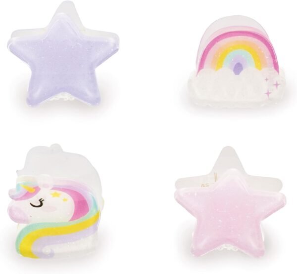 Set di 4 mini mollette per capelli unicorn - clip me up!