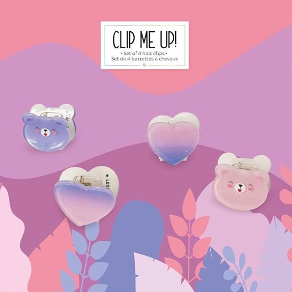 Set di 4 Mini Mollette per Capelli Teddy - Clip me up!