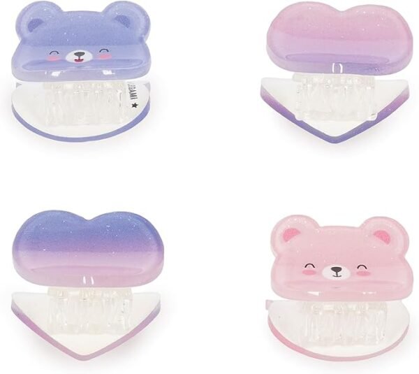 Set di 4 Mini Mollette per Capelli Teddy - Clip me up!