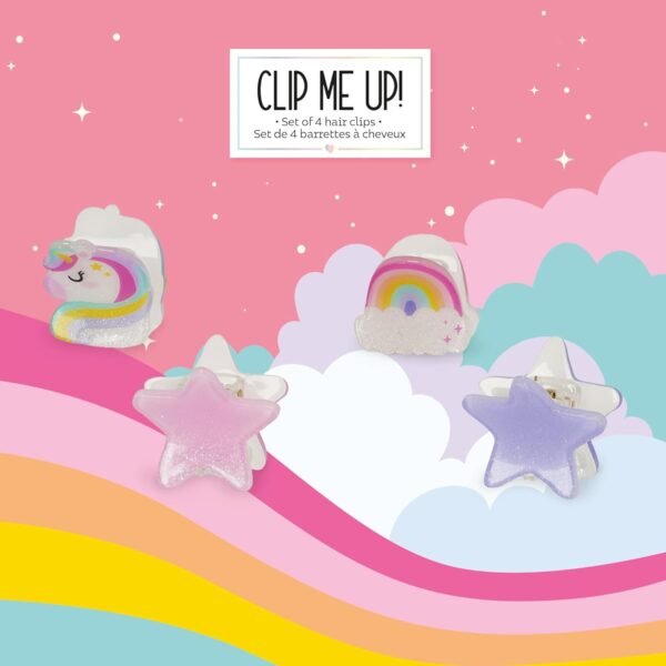 Set di 4 mini mollette per capelli unicorn - clip me up!