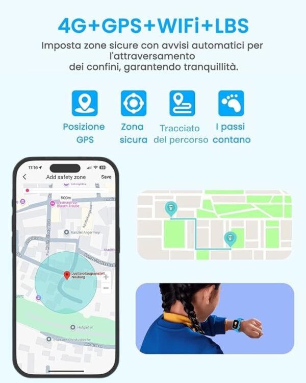 RADIOCOM - WATCH PHONE 4G/WI-FI PER BAMBINI
