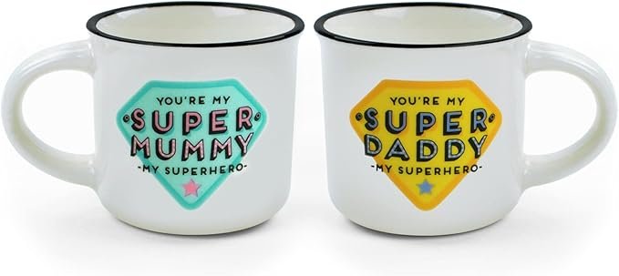 ESPRESSO FOR TWO - 2 TAZZINE DA CAFFE -
SUPER MUMMY AND SUPER DADDY - immagine 2