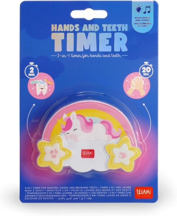 Hands and teeth timer - timer 2 in 1 per lavare mani e - unicorn