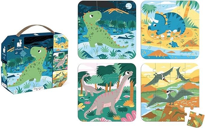 4 Puzzle Dinosauri (6-9-12-16 pezzi) - immagine 3
