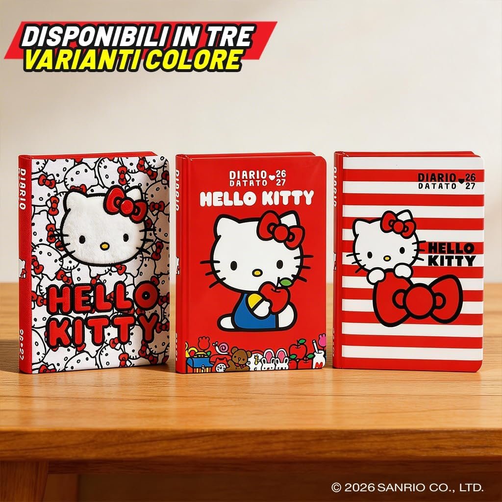 SUPERDIARIO STD DATATO PATCH ALLOVER HELLO KITTY - immagine 4