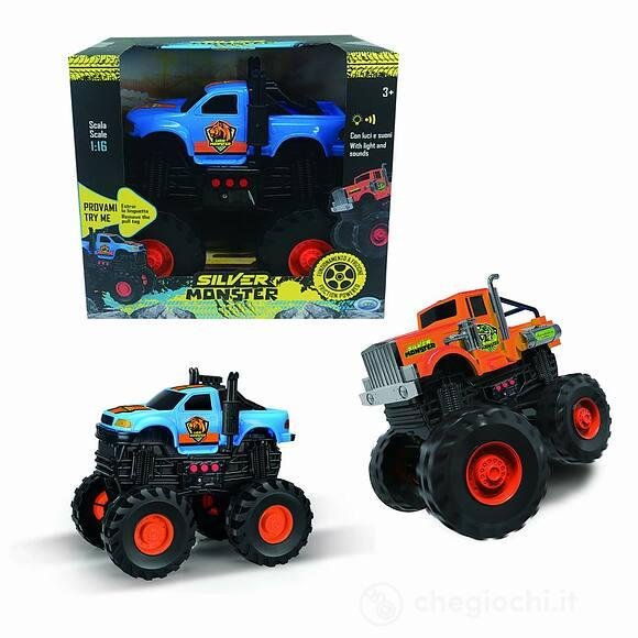 SILVER WHEEL - MONSTER AUTO CM 24 LUCI E SUONI