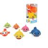 BABY SHARK - SET 6 PERSONAGGI PER BAGNETTO IN BARATTOLO