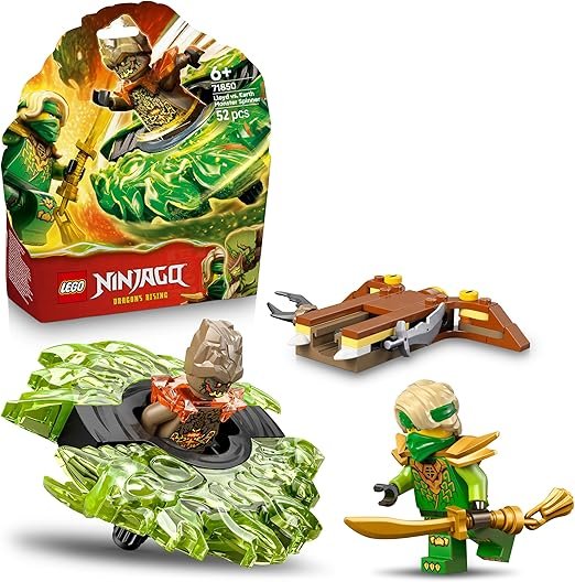 LEGO NINJAGO LLOYD CONTRO SPINNER MOSTRO TERRA 71850