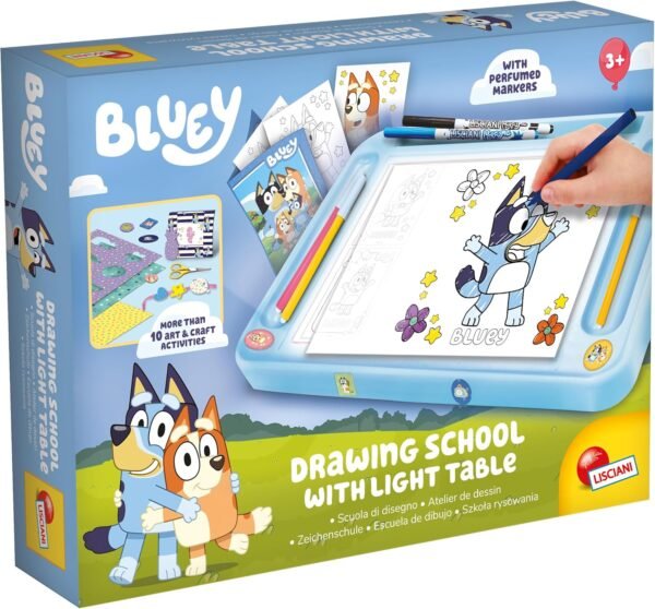 Bluey drawing school with light table