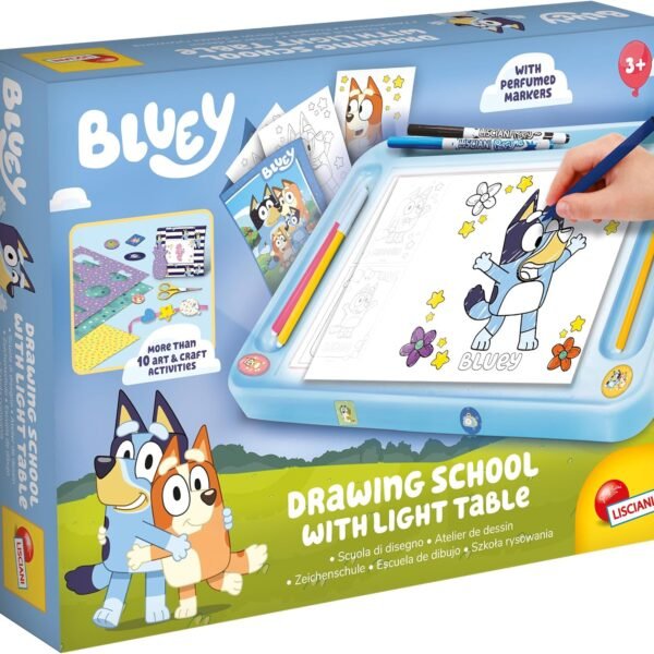 BLUEY DRAWING SCHOOL WITH LIGHT TABLE