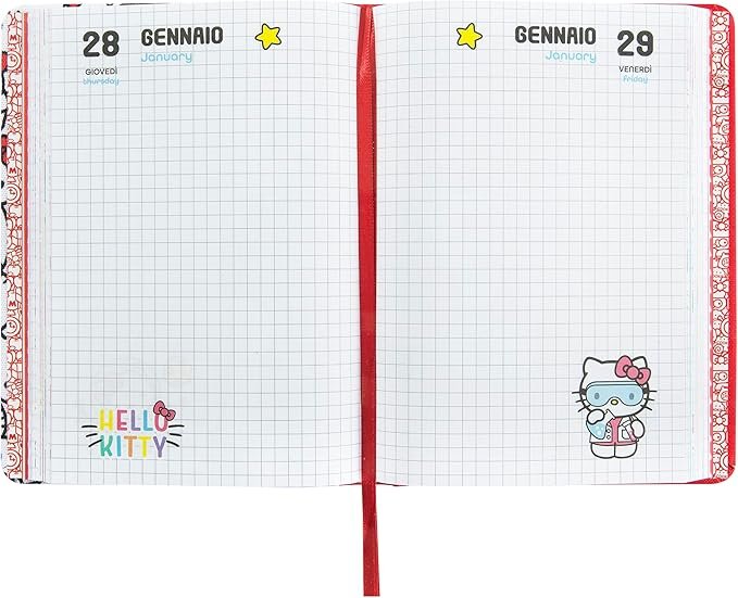 SUPERDIARIO STD DATATO PATCH ALLOVER HELLO KITTY - immagine 3