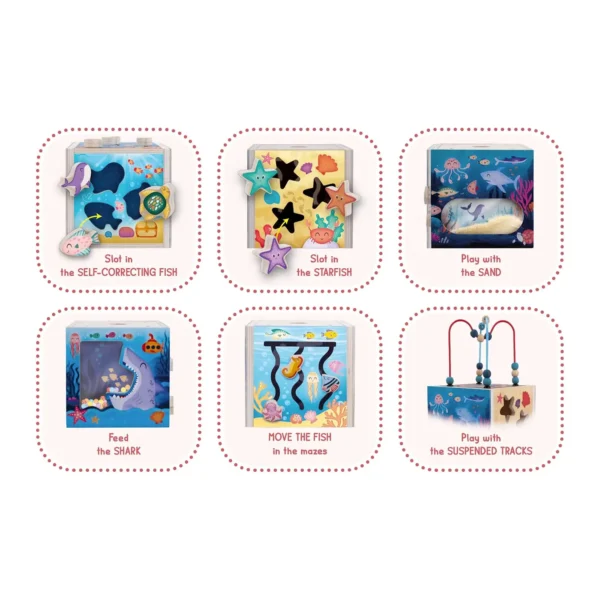 Montessori legno - sensory cube - the ocean