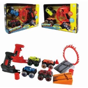 SILVER MONSTER - SET 2 AUTO C/LANCIATORE E RAMPE